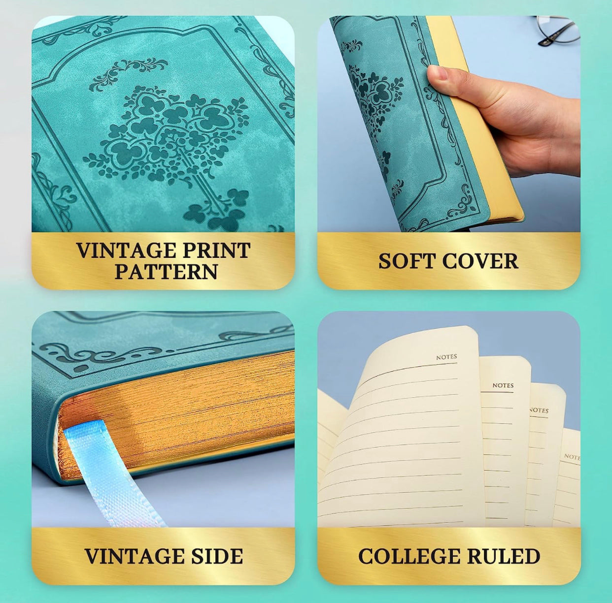 Blue Leather Bound Beginners Grimoire