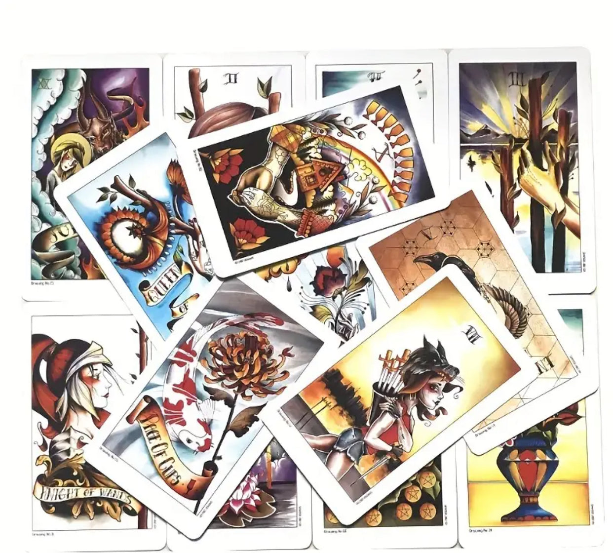 Eight Coins Tattoo Tarot