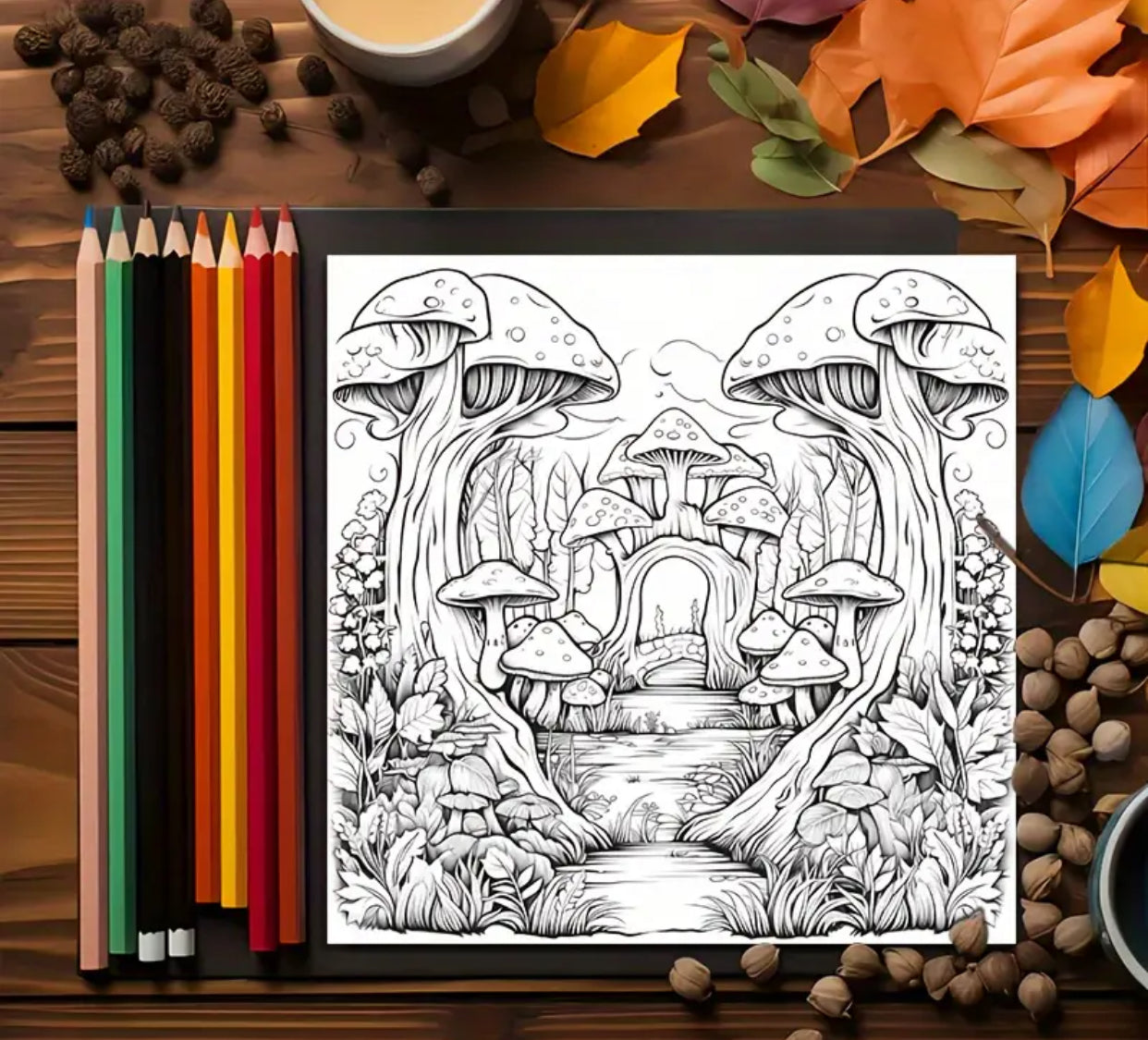A Psychedelic Forest Coloring Book