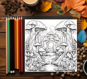 A Psychedelic Forest Coloring Book